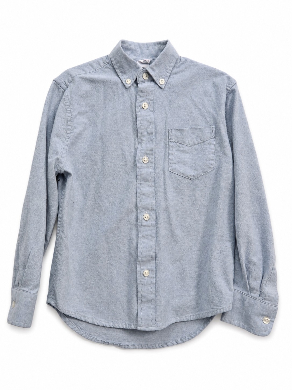 GAP Kids Boys XS 5/6 Light Blue Oxford Button Down Long Sleeve Shirt
